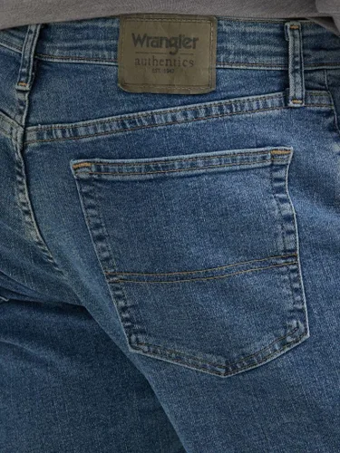 Vista 5 de Wrangler Authentics - Jeans de ajuste estándar y cintura Comfort Flex para hombre