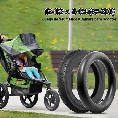 Vista 7 de Juego de neumático y tubo interior para scooter de 12 1/2 x 2 1/4 (12.5x2.25), resistente a espinas de servicio pesado, neumático de rueda delantera