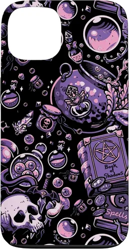 Vista 7 de Funda linda para iPhone 16 Witch's Essentials Pattern Witchy Design Halloween