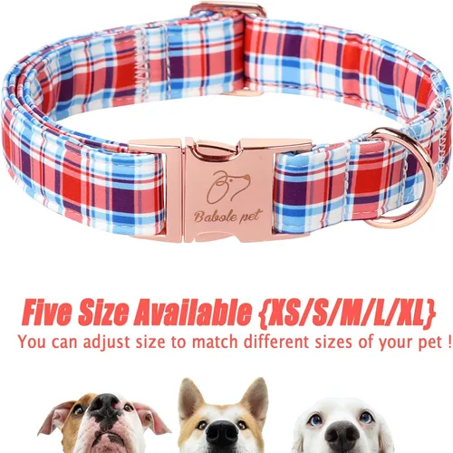 Vista 194 de Collar para perros del 4 de julio, collares patrióticos azules para cachorros y perros pequeños, ligero y ajustable 1776 collares para cachorros