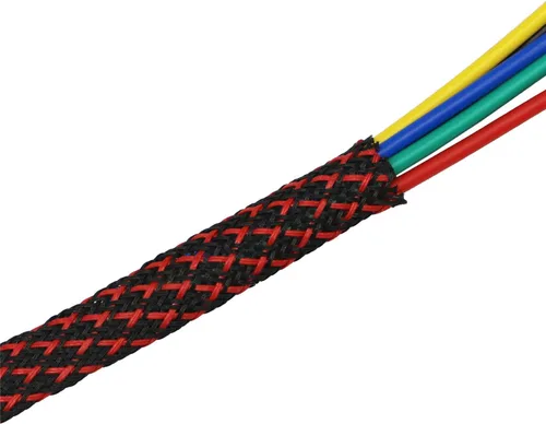 Vista 8 de Funda de cable de alambre expandible PET de 30 pies (1/2 pulgada, negro)