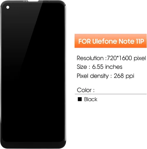 Vista 2 de Pantalla para Ulefone Note 11P Reemplazo de pantalla para Note 11P Pantalla LCD 6.55 pulgadas Pantalla táctil Digitalizador Asamblea Piezas