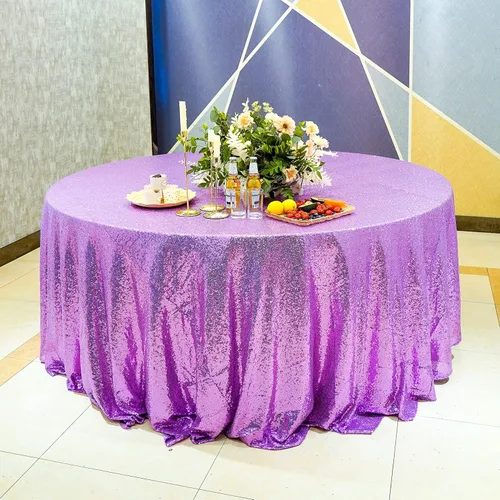 Vista 51 de Mantel de lentejuelas de 60 x 102 pulgadas, azul bebé, para boda, fiesta, despedida de soltera, rectangular