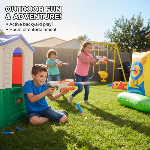 Vista 6 de Paquete de munición de 500 dardos de repuesto compatible con Nerf N-Strike Elite 2.0 Series DinoSquad, funciona con todos los lanzadores Elite