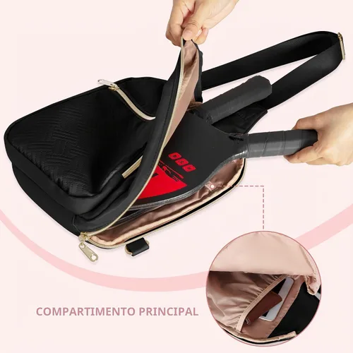 Vista 2 de Bolsa de pickleball para mujer, bolsa de paleta de pickleball con correa