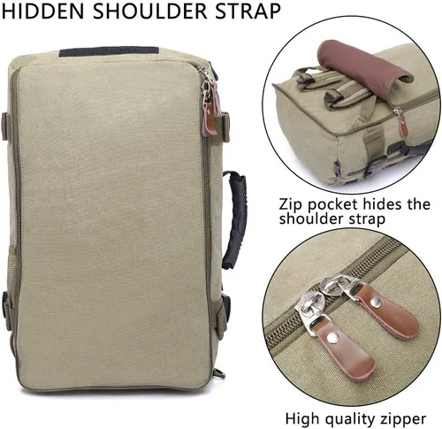 Vista 8 de KAKA - Mochila duradera resistente al desgaste, mochila de viaje con bolsa de viaje
