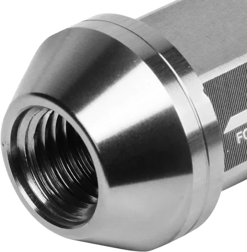 Vista 4 de J2 Engineering Juego de 20 tuercas de aluminio 7075 con extremo cerrado M12 x 1.5 con adaptador de enchufe, plata, asiento cónico, LN-T7-006-15-SL