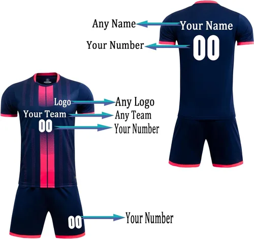 Vista 3 de Jersey de fútbol personalizado Entrenamiento deportivo Uniformes de fútbol Iniciolejos Niños Hombres Mujeres Camisetas de fútbol Personalizado