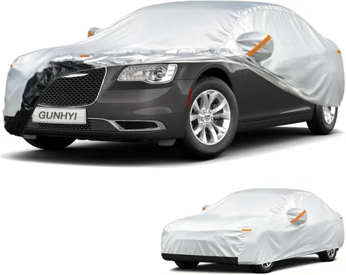 Vista 27 de GUNHYI - Funda de automóvil de 6 capas para Tesla Model 3 (2017-2025), impermeable para todo tipo de clima, protección UV contra la nieve, el sol