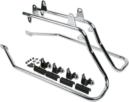 Vista 8 de Alforjas rígidas con tapas de altavoz de 6 x 9 pulgadas + soportes de conversión cromados aptos para Harley Davidson modelos Softail 1984-2017 FLST