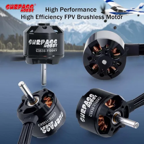 Vista 4 de Surpass C3530 1100KV Motor sin escobillas para aviones RC Ala fija