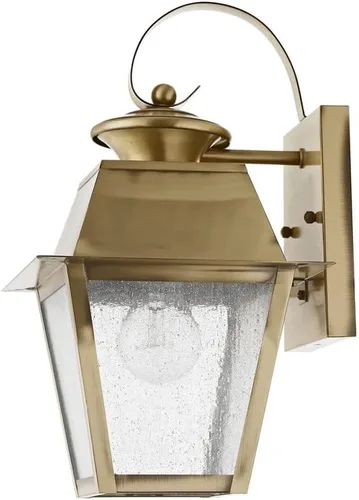 Vista 4 de Livex Lighting 2162-04 Mansfield - Linterna de pared para exteriores, 1 luz, color negro