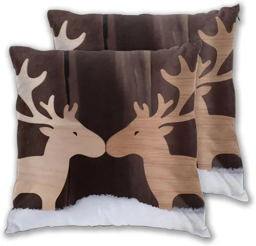 Vista 12 de Juego de 2 fundas de almohada cuadradas de Acción de Gracias, hojas de arce otoñales, fundas protectoras para sofá con cremallera oculta, 16 x 16