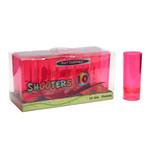 Vista 2 de Fiesta Essentials Plástico tirador vidrio, Rosado Neón, 144