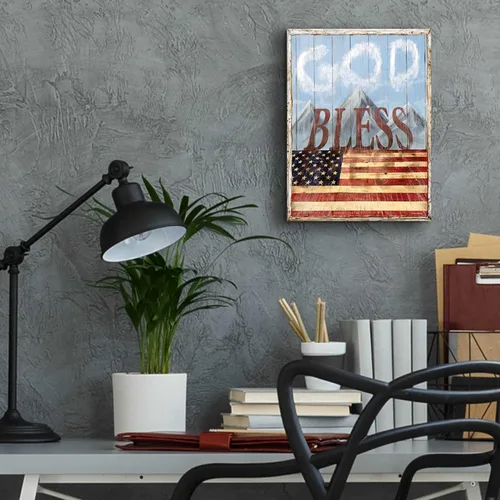 Vista 7 de Epic Art 'God Bless America' de Ed Wargo, arte de pared de cristal acrílico, 12 x 16 pulgadas