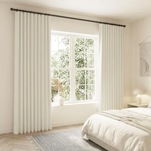 Vista 24 de SHINELAND Cortinas opacas cortas para ventanas de dormitorio, cortinas de baño, 45 pulgadas de largo