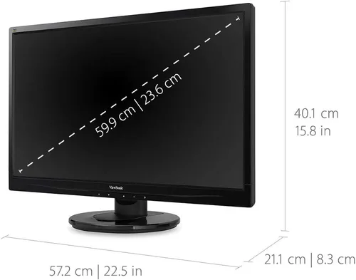 Vista 3 de ViewSonic VA2246X monitor de LED., Negro 24 - pulgadas
