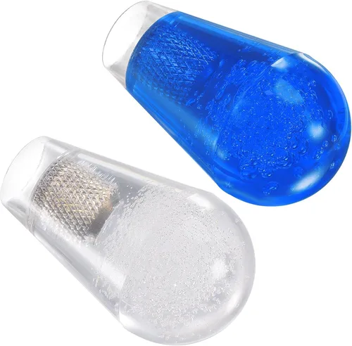 Vista 5 de uxcell Ellipse Oval Joystick Head Rocker Ball Top Handle Arcade Game Reemplazo Azul Blanco