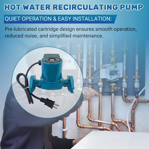Vista 6 de 0011-F4 Hot Water Circulator Pump 1/8 HP 115V Compatible with Taco