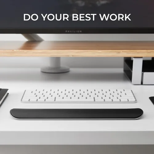 Vista 8 de HumanCentric - Almohadilla para reposamuñecas para teclados Apple Magic y Tenkeyless Soporte ergonómico de muñeca en aluminio gris espacial
