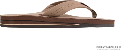 Vista 4 de Rainbow Sandals Sandalias de cuero premium de doble capa para mujer con soporte de arco