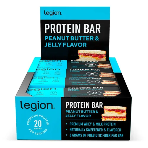 Vista 11 de Legion Barra de proteína de masa de galletas con chispas de chocolate, barras de proteína de suero de leche 100% bajas en azúcar, altas en proteínas