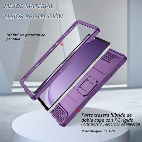 Vista 5 de Funda Soke para Samsung Galaxy Tab A9 Plus 2023, con soporte incorporado, funda protectora resistente a golpes para Galaxy Tab A9+ de 11 pulgadas