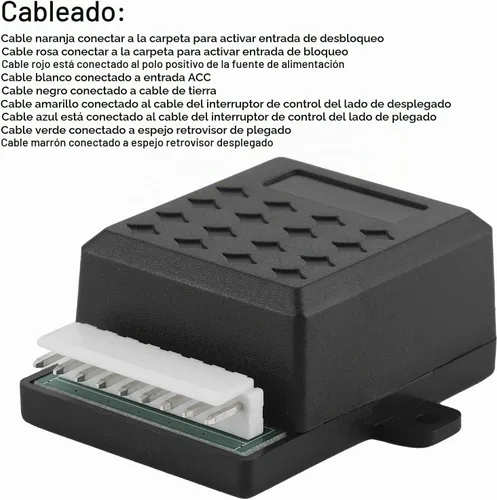 Vista 7 de Ymiko Espejo retrovisor Módulo plegable Espejo retrovisor lateral universal Plegado automático Despliegue Controlador plegable Módulo de cierre