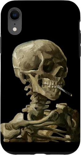 Vista 24 de iPhone 16 Vincent van Gogh Skull of a Skeleton with Burning Cigarette Case