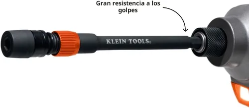 Vista 5 de Klein Tools 31088 Extensión de doble bloqueo de 6 pulgadas, soporte para brocas de impacto de vástago hexagonal de 1/4 pulgadas, mecanismo