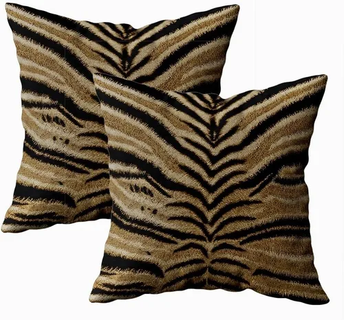 Vista 8 de TOMWISH Juego de 2 fundas de almohada de 16 x 16 pulgadas, diseño de vaca blanca y negra, fundas decorativas para el hogar, cama, sofá, sala