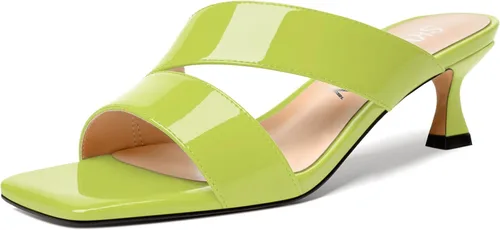 Vista 26 de SKYSTERRY Sandalias de tacón bajo con punta abierta para mujer, con tacón bajo, de 2 pulgadas Beige