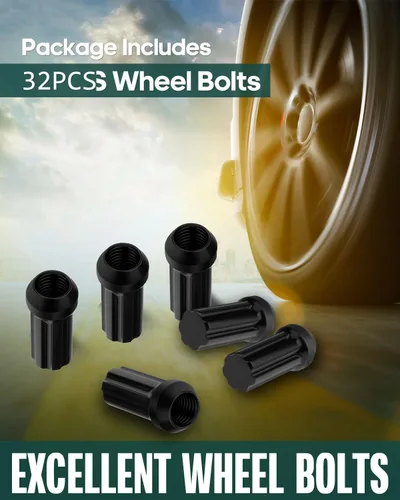 Vista 7 de SCITOO Tuercas estriadas M14x2 para Ford Excursion 2000-2002 32 piezas + 2 llaves tuercas negras para rueda de extremo cerrado para Ford F-250