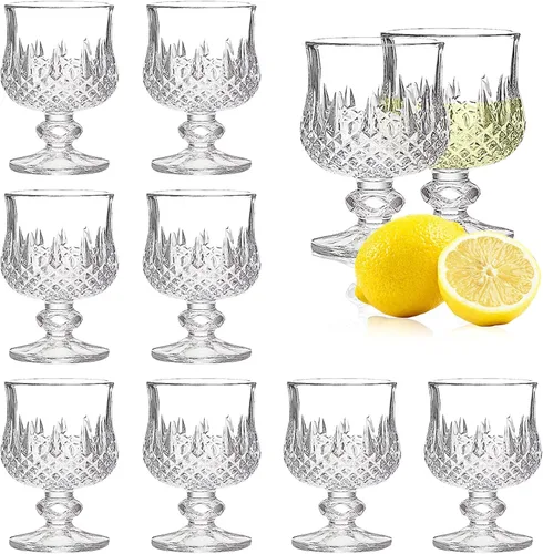 Vista 9 de Cordial Glasses, 1.7oz/1.7 fl oz, juego de 16 vasos de chupito, vasos de chupito con tallo/tequila/vasos de jerez