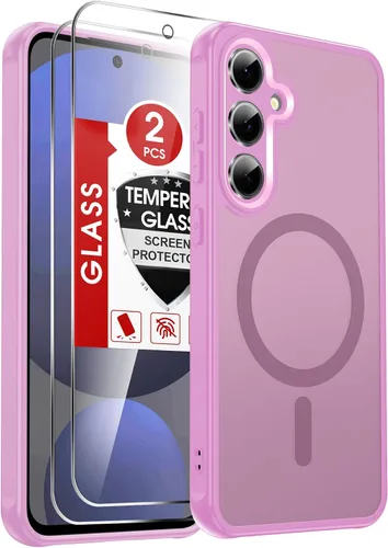 Vista 325 de LeYi Funda para teléfono Samsung-S23: protector de pantalla e imán MagSafe Púrpura