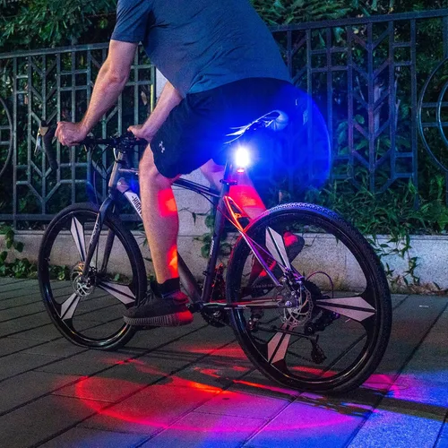 Vista 7 de Bike Tail Light, USB Rechargeable LED Safety Light for Bicycle, Ultra Bright Waterproof Cycling Rear Taillight, Red/White/Blue 7 Light Modes Fits on