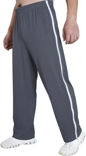 Vista 2 de Tear Away Pants for Men Side Zipper Pants Zip Leg Sweatpants Breakaway Post Surgery Recovery Zipper Pants