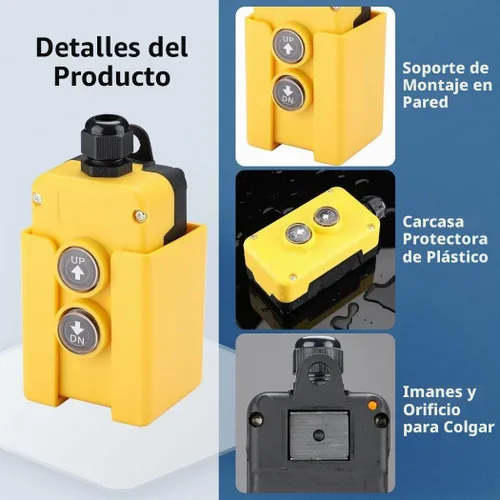 Vista 4 de Homaisson Control remoto de remolque de volcado, interruptor de control hacia arriba y hacia abajo del remolque de 12 V, botón de control remoto