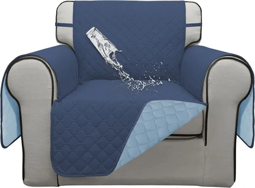 Vista 23 de ISSUNTEX Fundas de sofá de dos plazas con doble protección 100% impermeables para sala de estar, fundas para sofá de 2 cojines, protector de muebles