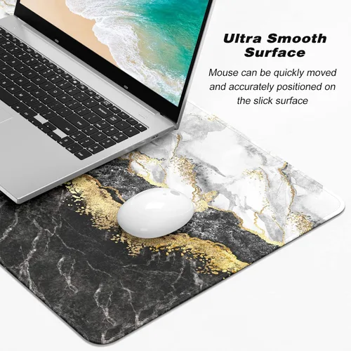 Vista 3 de Alfombrilla de mouse extendida para juegos, XXL grande de 30 x 14 pulgadas, alfombrilla de mouse para teclado de computadora grande, almohadilla