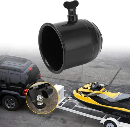 Vista 3 de Tapa de bola de remolque, barra de tracción de parachoques, accesorios exteriores de vehículos, protector de bolas de enganche con perilla