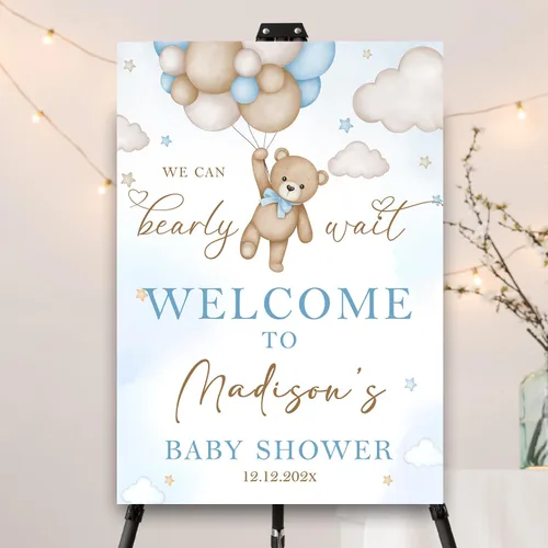 Vista 10 de Letrero personalizado de flores silvestres para baby shower, letrero de bienvenida para baby shower, decoración de fiesta de plástico con estacas