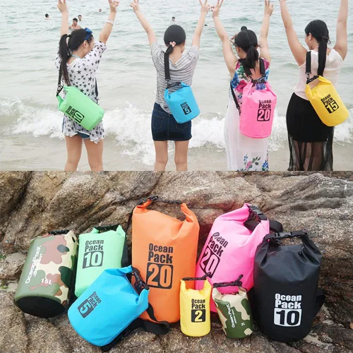 Vista 6 de Bolsa seca flotante impermeable Bear Outdoor, para canotaje, kayak, senderismo, snowboard, acampada, rafting, pesca y excursionismo