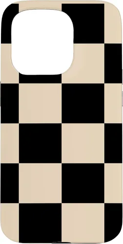 Vista 14 de Black and Beige Classic Checkered Big Checkerboard Pattern Case for iPhone 16