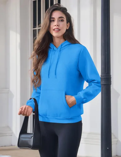 Vista 61 de MAGCOMSEN Sudaderas con capucha para mujer, con forro de sherpa, de vellón, para invierno, cálido, pesado, de algodón, con bolsillo