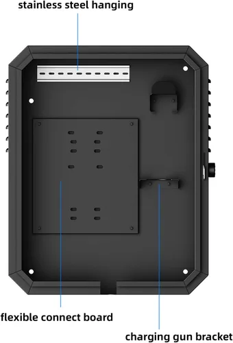 Vista 9 de Caja de carga para Tesla Gen 3, cubierta de cargador de pared al aire libre para accesorios Tesla, conector de pared a prueba de lluvia a prueba