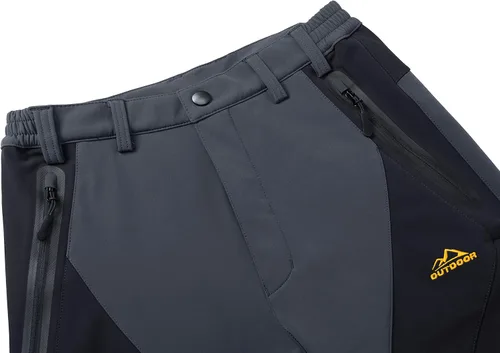 Vista 4 de MAGCOMSEN Men's Winter Pants Snow Pants Fleece Lined Water Resistant 4 Zip Pockets Skiing Pants