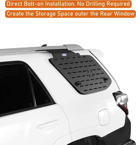 Vista 3 de u-Box Kit de panel Molle exterior de ventana trasera, sistema modular de panel de almacenamiento para Toyota 4Runner 2010-2024