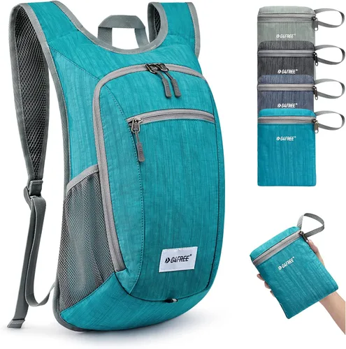 Vista 10 de G4Free 10L/15L Mochila para Senderismo Plegable Ligera, Mochila de Día para Caminatas, Pequeña, Viaje al Aire Libre, Bolsa de Hombro Plegable
