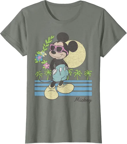 Vista 13 de Disney Mickey and Friends Mickey Retro Beach Camiseta S Gris Oscuro